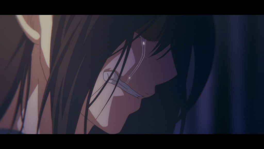 Satowa llora luego de escuchar las palabras de su madre