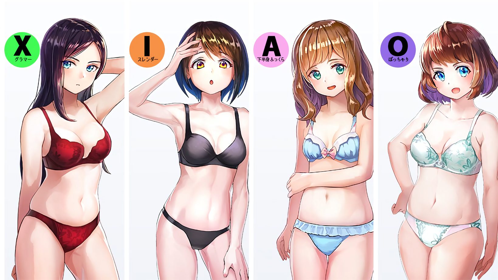Cómo dibujar cuatro diferentes tipos de cuerpo de chica anime