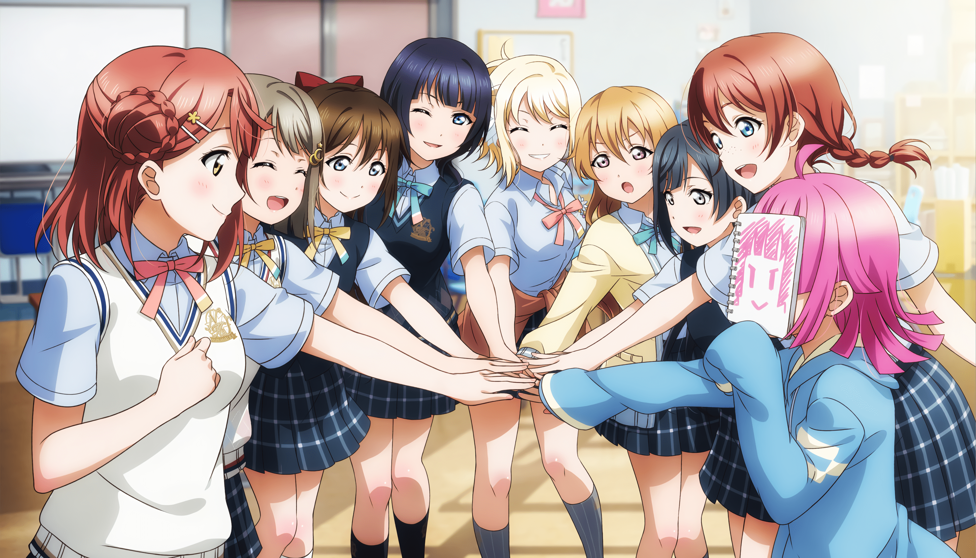 Wallpaper Love Live! Nijigasaki Gakuen School Idol Doukoukai Anime