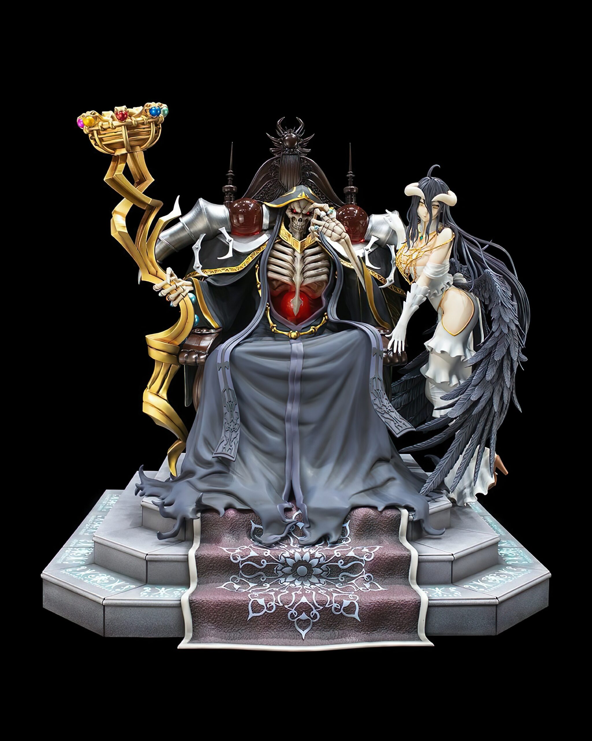 Overlord Ainz Ooal Gown Y Albedo Inspiran Una Magnífica Estatua A Escala — Noticiasotaku
