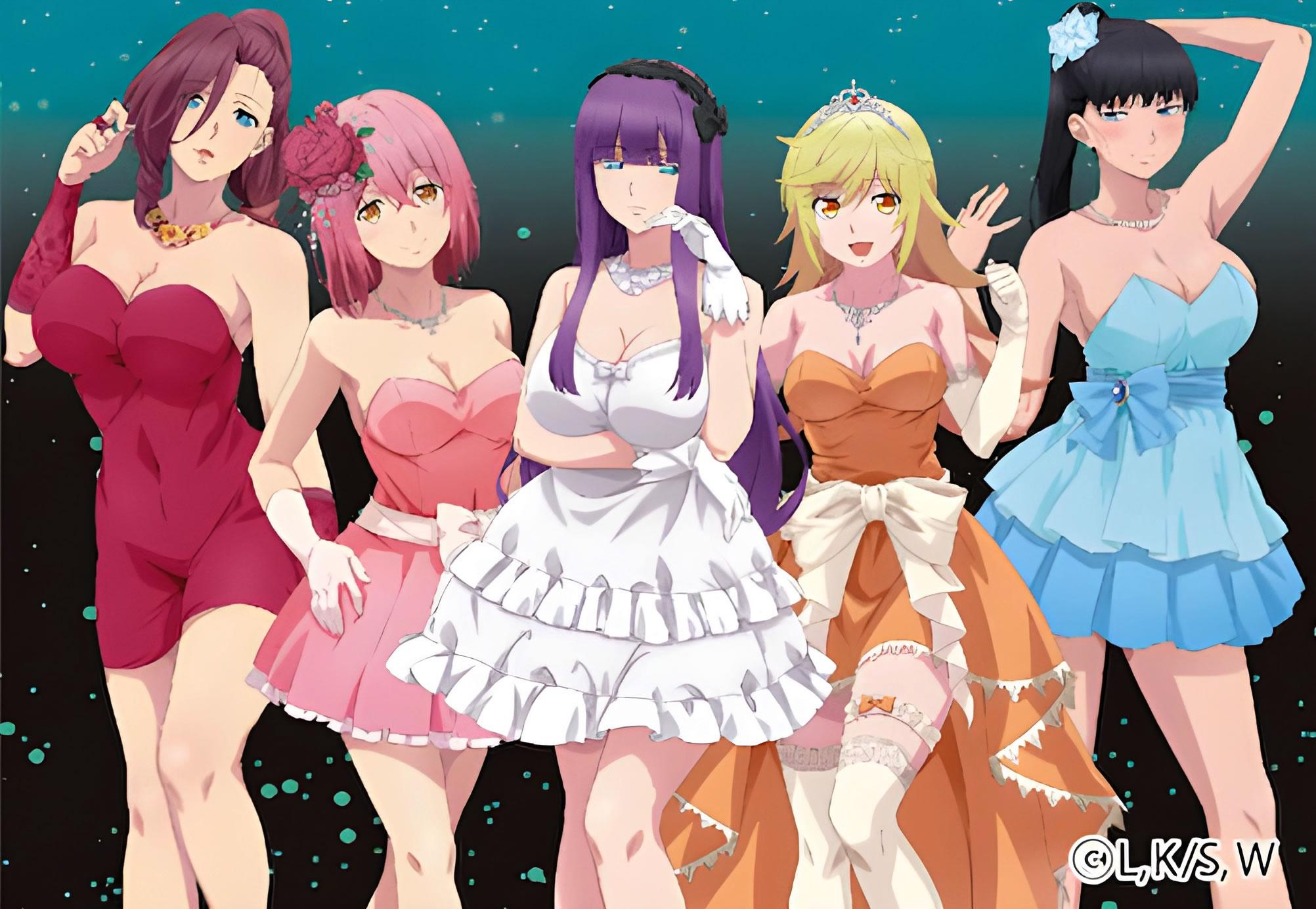 Las chicas de Shuumatsu no Harem visten de gala para nuevos 