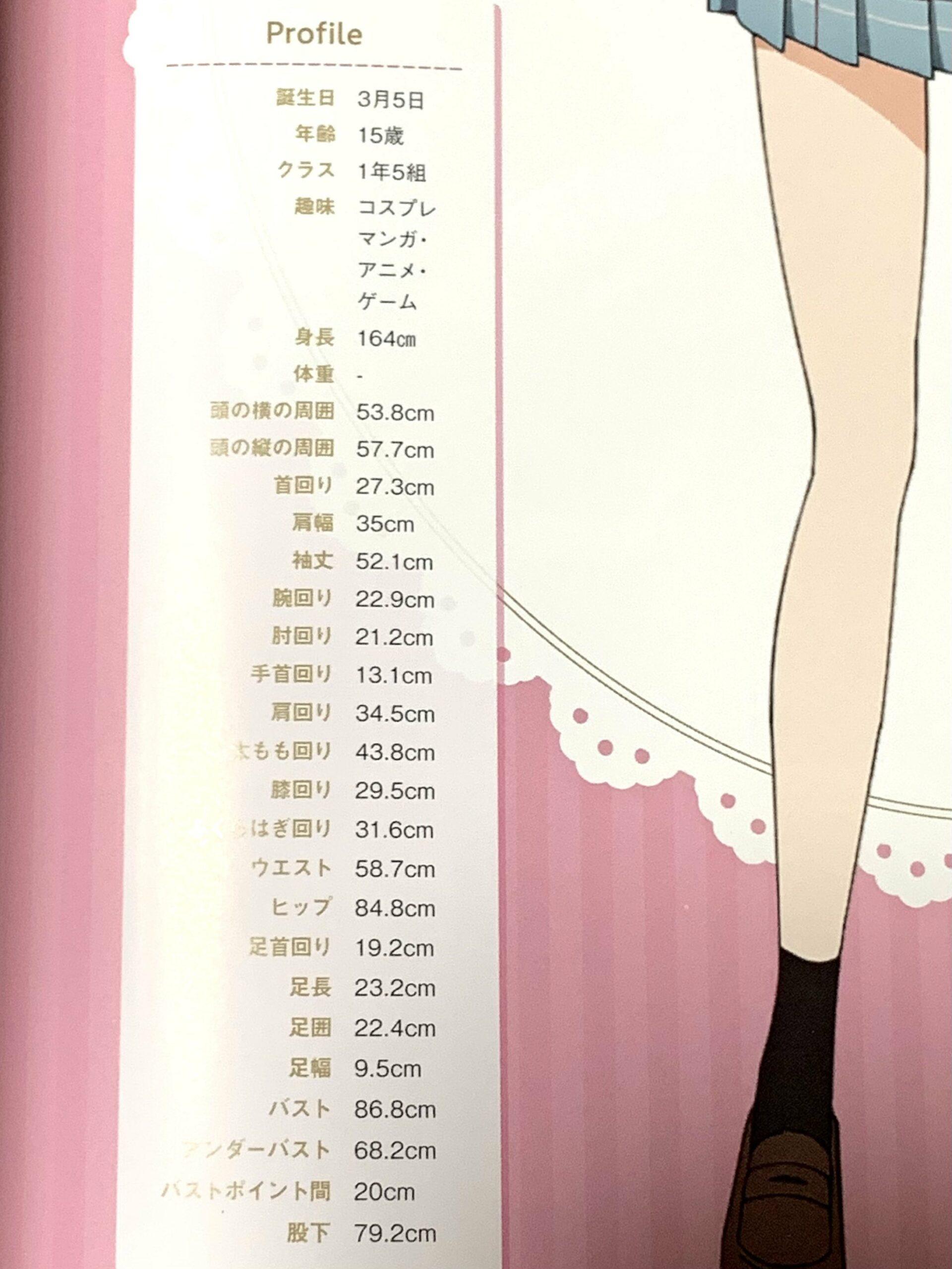 Marin kitagawa measurements